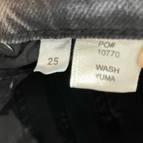 Reformation Liza High Rise Exposed Button Fly Black Yuma Wash Skinny Jeans Denim - Picture 10 of 12